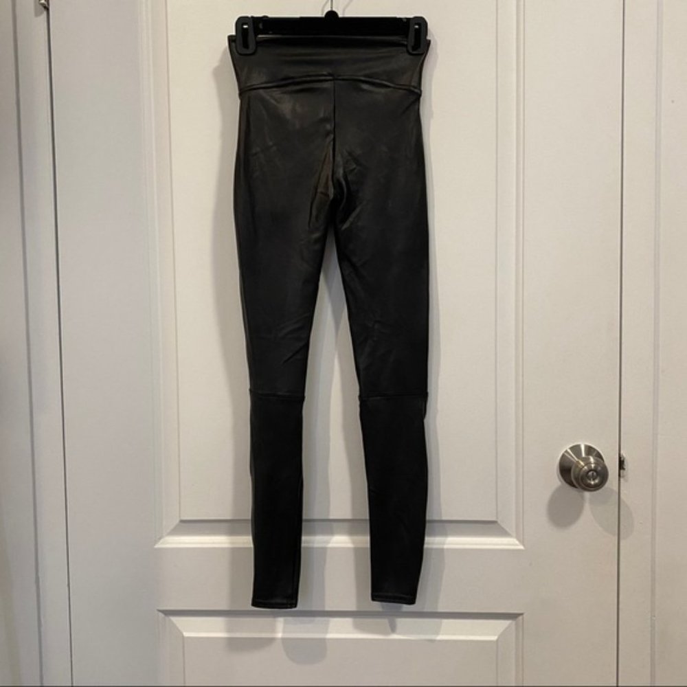 Spanx Faux Leather Hip Zip Leggings - Picture 7 of 7